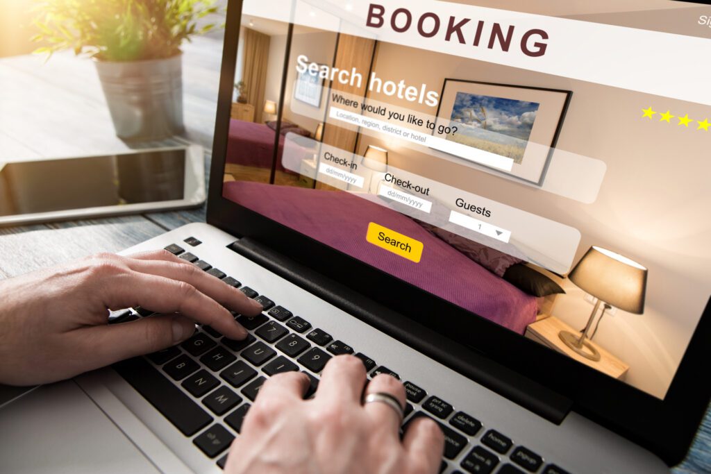 Image of Booking Widget on Desktop Computer Showcasing Must-Have Hotel Website Features